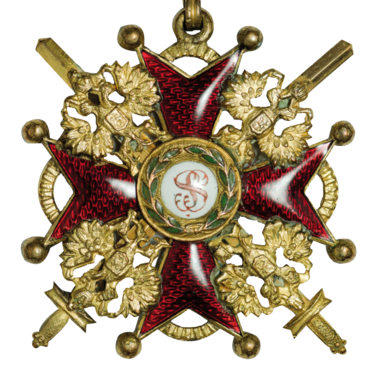 Знак ордена Святого Станислава III степени за военные заслуги