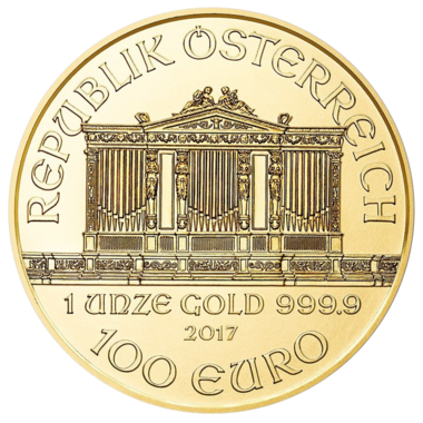 100 евро 2017 года. Венский Филармоникер. Австрия