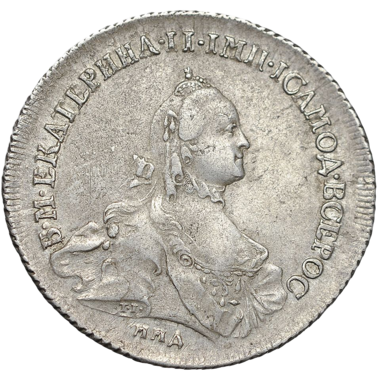 Полтина (50 копеек) 1762 года ММД ДМ TI Екатерина II