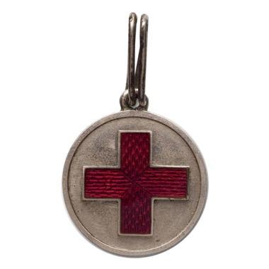 Медаль Красного Креста «В Память Русско-Японской войны». 1905 года. Серебро 24 мм