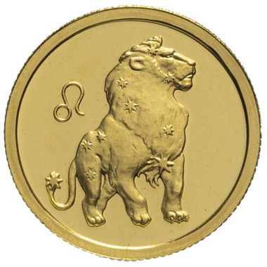 25 рублей 2002 года «Знаки Зодиака. Лев». Золото