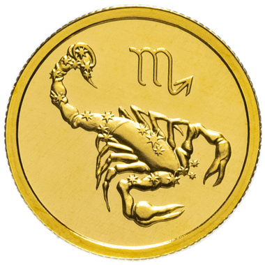 25 рублей 2002 года «Знаки Зодиака. Скорпион». Золото