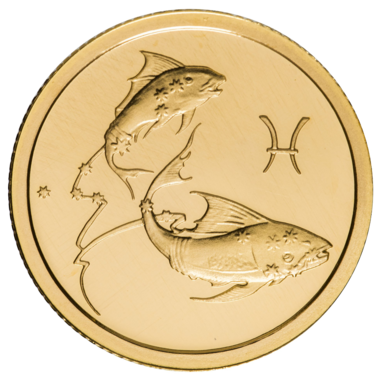 25 рублей 2003 года «Знаки Зодиака. Рыбы». Золото