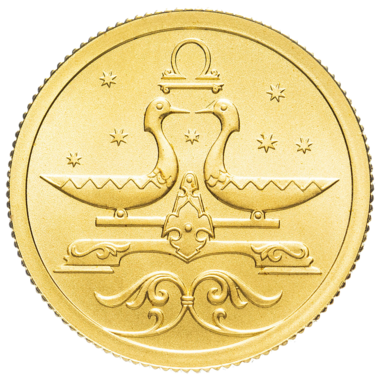 25 рублей 2005 года «Знаки Зодиака. Весы». Золото
