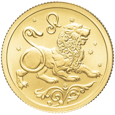 25 рублей 2005 года «Знаки Зодиака. Лев». Золото