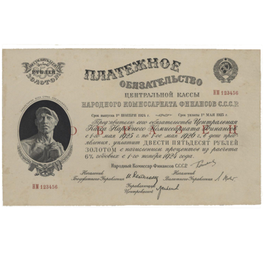 250 рублей золотом 1924 года