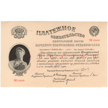 500 рублей золотом 1924 года