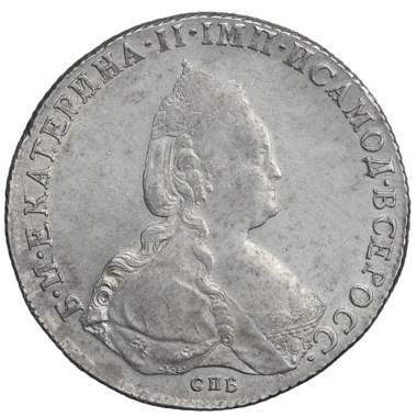 1 рубль 1786 года СПБ ЯА TI