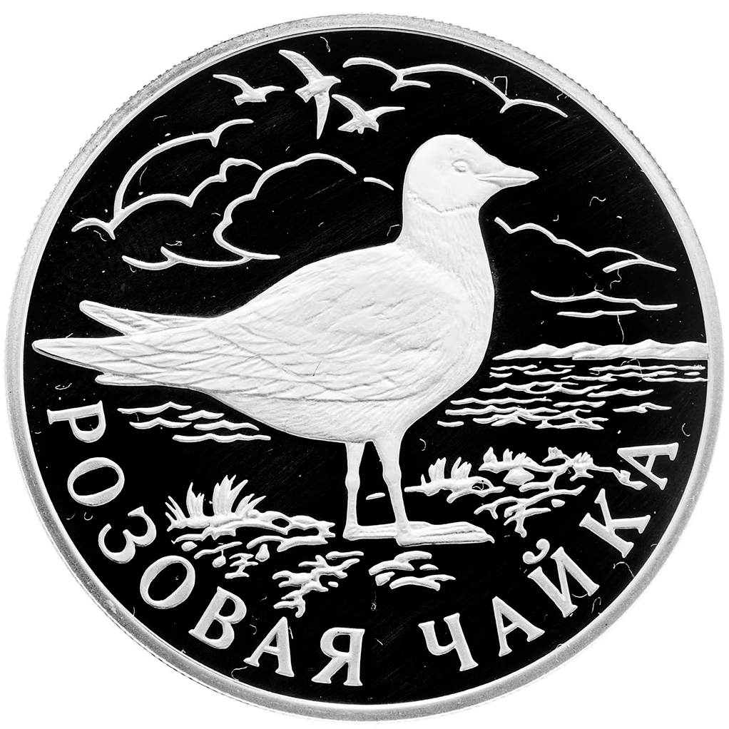 1 рубль 1999 года СПМД "Красная книга. Розовая чайка" Proof